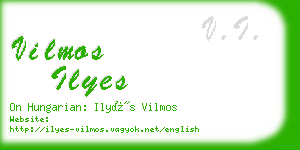 vilmos ilyes business card